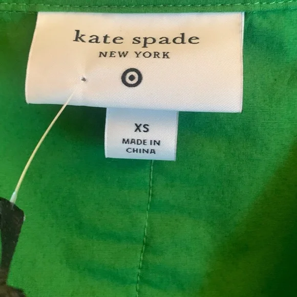 New! Kate Spade x Target Ribbon Short Sleeve Midi Shirtdress Green Shirt Dress - Picture 7 of 7